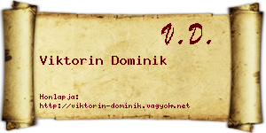 Viktorin Dominik névjegykártya