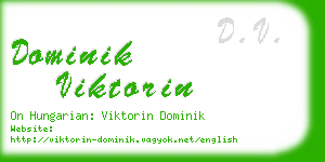 dominik viktorin business card